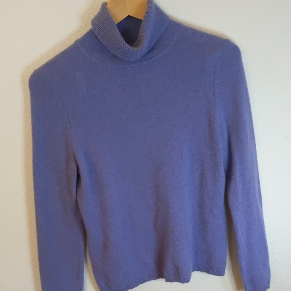 Charter Club Sweaters - Charter Club Lavender Cowl Neck Sweater 2 Ply Cashmere Medium